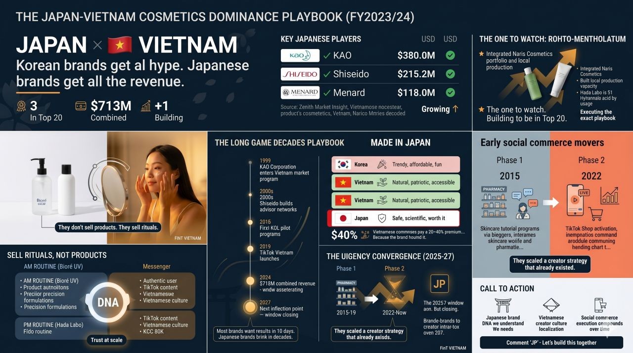 Thị trường mỹ phẩm Việt Nam: thương hiệu Hàn Quốc chiếm nhiều sự chú ý, nhưng các thương hiệu Nhật Bản mới là những đơn vị tạo ra phần lớn doanh thu