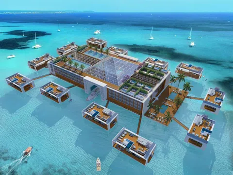[Photo] Chiêm ngưỡng ‘cung điện nổi’ trên biển siêu sang sắp khai trương ở Dubai
